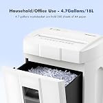 Wingwise 15 Sheets Paper Shredder for Home | Noise 48dB, P-4, 10Mins, 4.7 gal