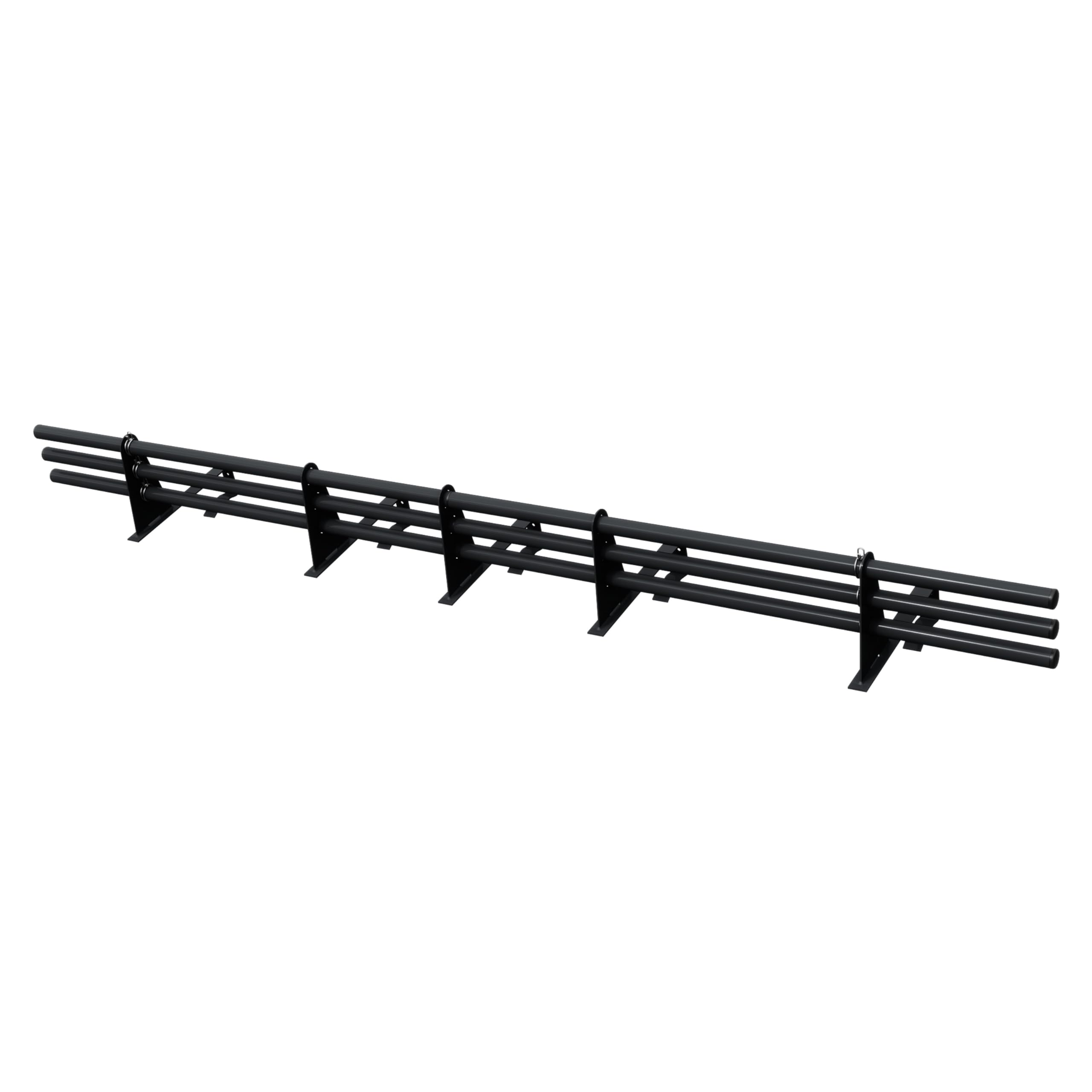 Parotec PARE-NEIGE Kit Tubulaire Complet 2,0 m (200 cm) - Pour toits en tuiles (céramique/béton) – pare-neige/système antineige - 3 tubes, 5 supports - 10 couleurs - RAL 7016 Anthracite