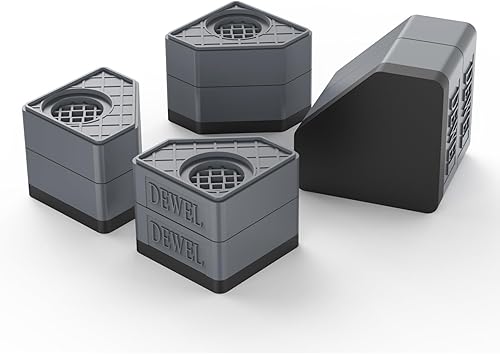 Almohadillas antivibración para lavadora. Pedestales para lavadora y secadora con capacidad de peso de 1100 libras, almohadillas de pie de lavadora