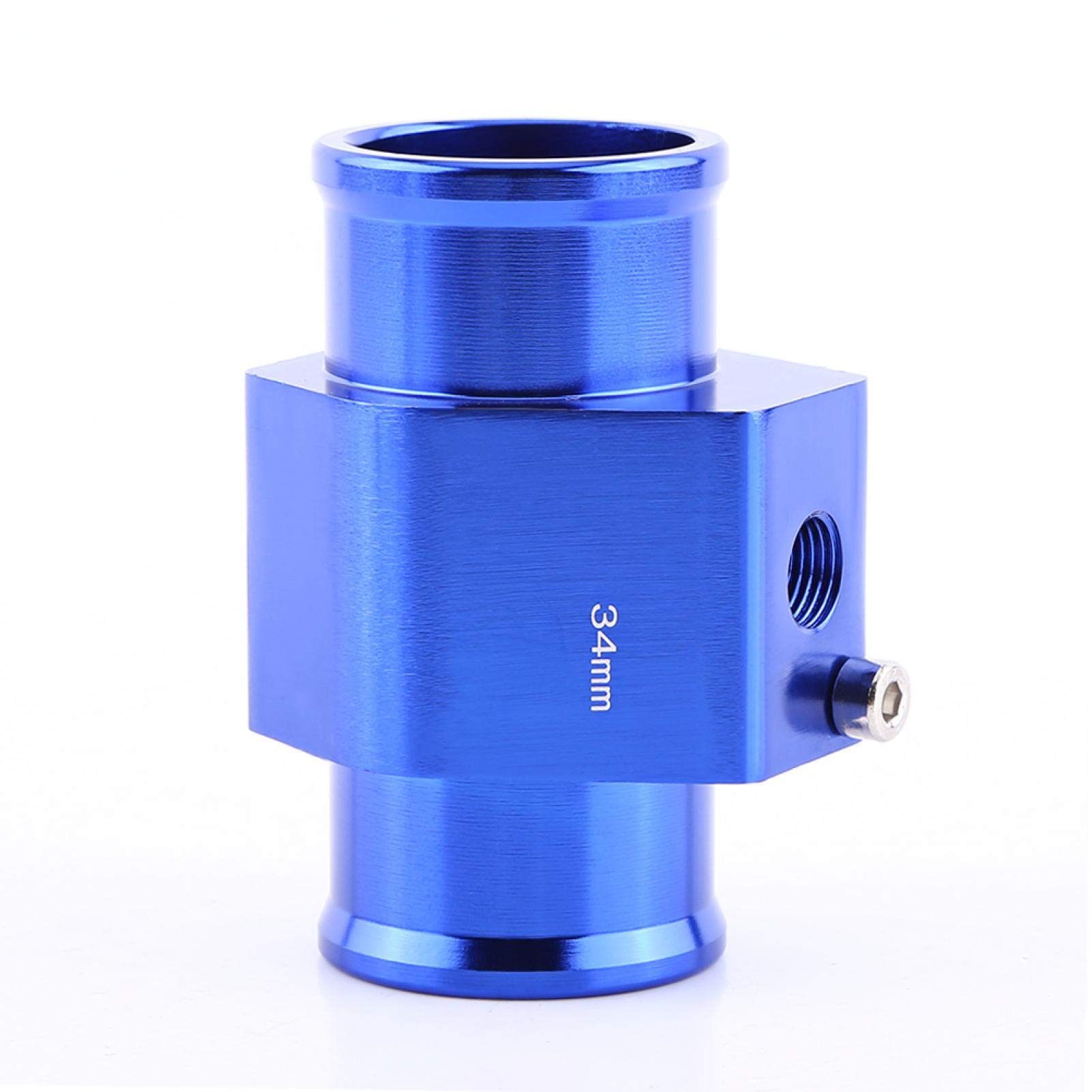 Yctze para fibra de carbono salida de aire e90 adaptador de sensor de agua 34mm Adaptador universal de manguera de coche, adaptador de sensor de temperatura de manguera de tubo de aleación de alumin