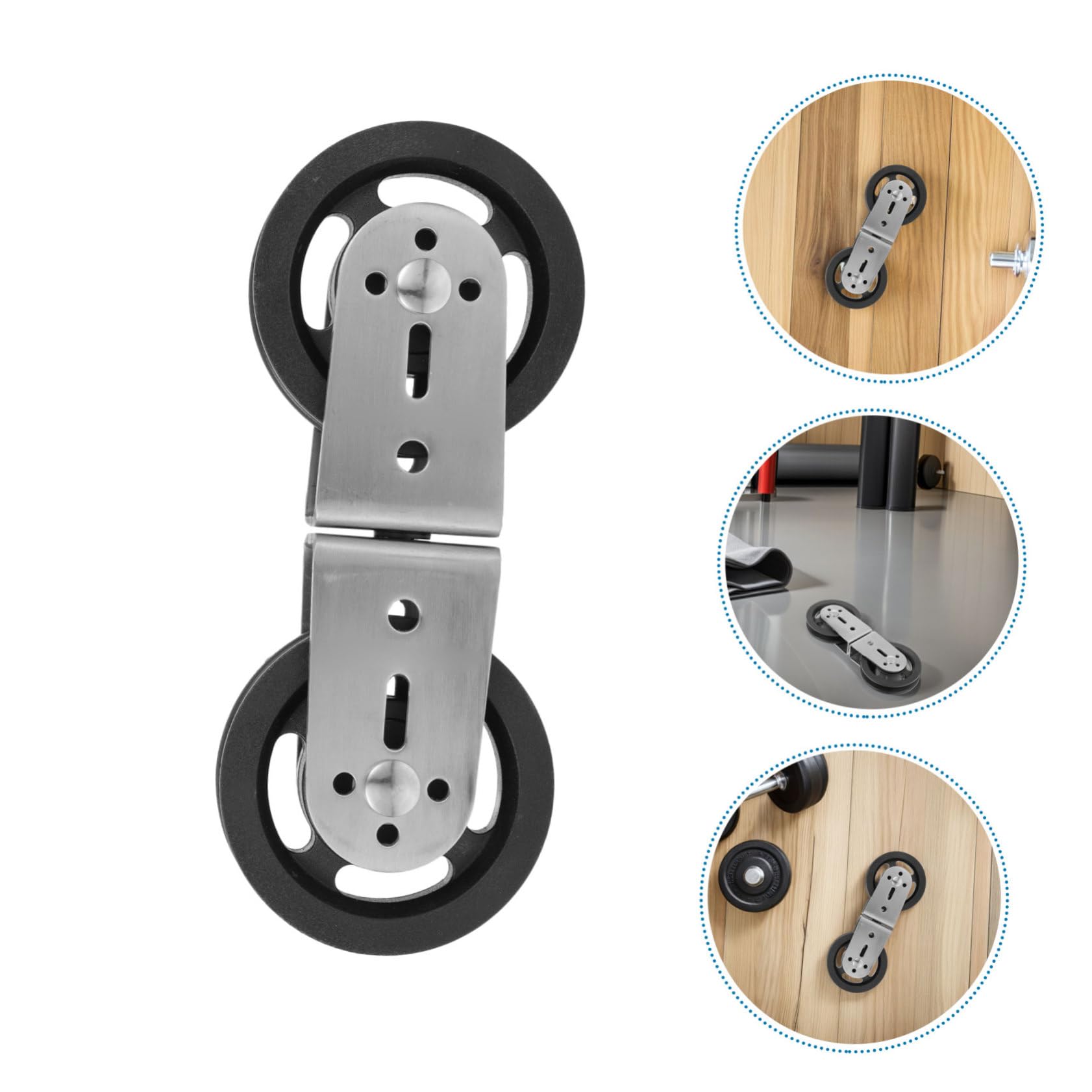 ibasenice 2 Stück Doppelrollen Seilzug Fitnessgerät Zubehör mit Drehbarem 8-Form Design aus Edelstahl und Kunststoff Stabile Umlenkrolle für Kraftsport in Garage