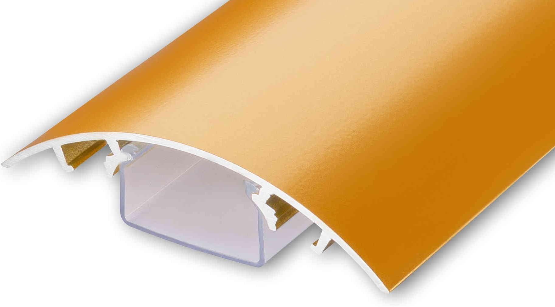 Alunovo TV ALUMINIUM CABLE DUCT Matt Gold Metallic Painted in lengths from, Länge: 160cm, Mattgold, 1