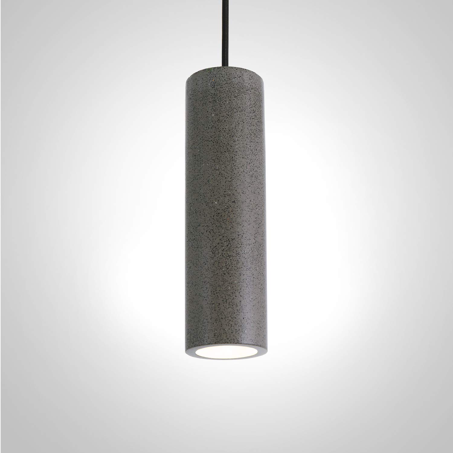 Paco Home Pendelleuchte, GU10, Lampe Für Wohnzimmer Esszimmer Küche, Höhenverstellbar, Farbe: Beton-Sandstein-Schwarz, Leuchtmittel: ohne Leuchtmittel