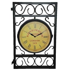 Kensington Station London, 1879 , Double Wall Clock for Patio or Garden product image