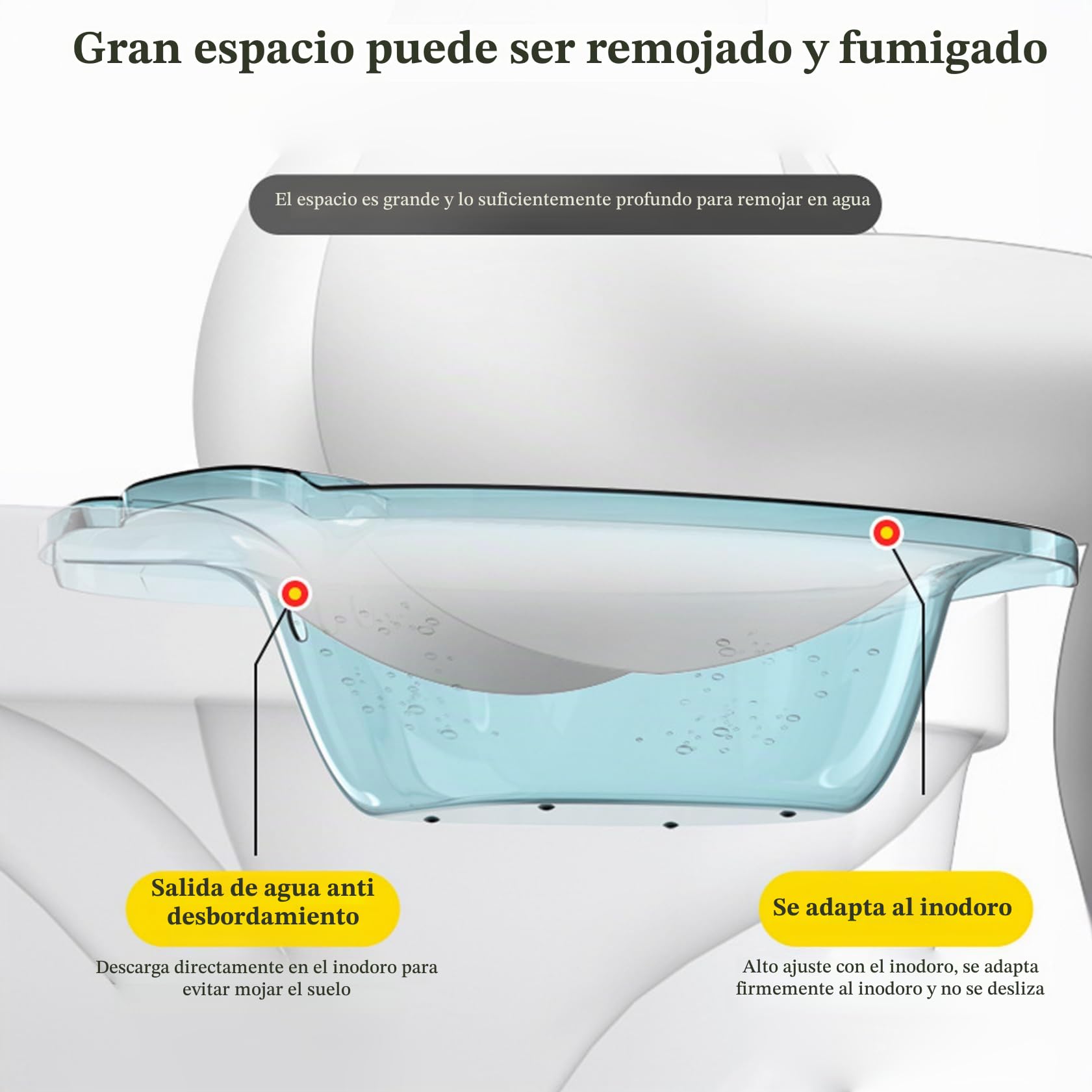 Bidet portátil Baño Sitz para hemorroides para el inodoro Baño de baño Sitz con limpiador removible Profundar la bañera Sitz con agujero de colgación para mujeres embarazadas atención privada