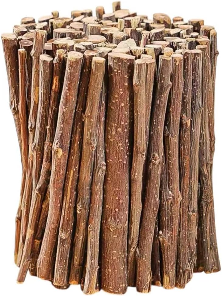 Natural Wheat Straw Bird Chew Sticks, Parrot Beak Grinding Toy, Small Pet Foraging & Boredom Relief Treats, Cylindrical Bundle (Mixed Set – Sweet Bamboo 100g)