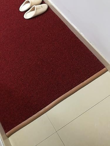 Miniatura 6 de Self Adhesive Floor Transition Strip for Wood to TileCarpet to Tile, PVC Soft Carpet Edge Trim Strips, Threshold Height Less Than 1cm (Light Brown)