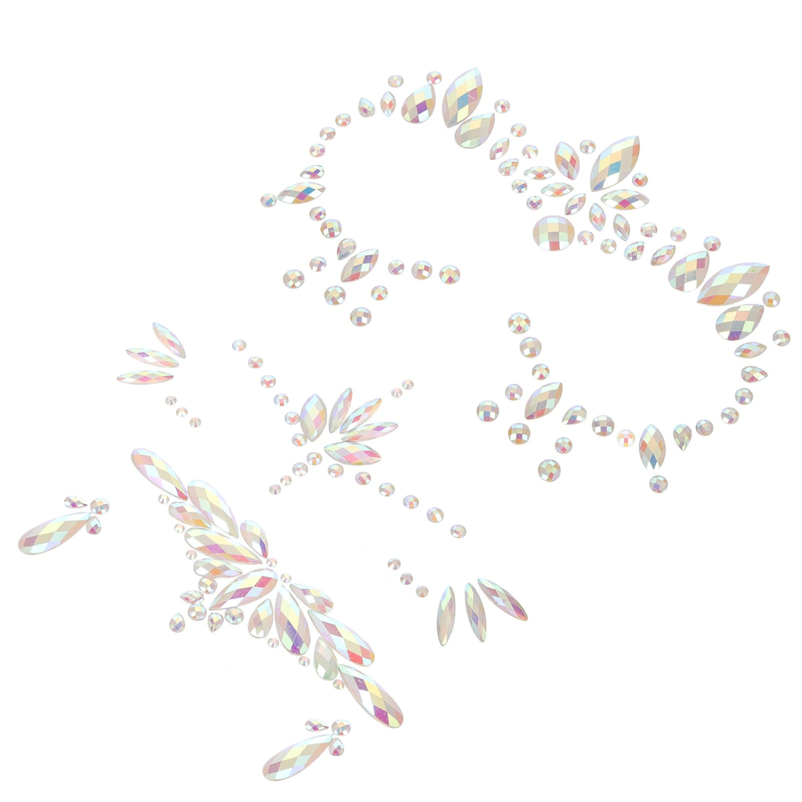 DOITOOL 12fogli Adesivi Brillantini Luminose Per Viso Gemme Per Feste Halloween e Festival Facili Da Applicare e Rimuovere Decorazioni Per Viso Sicure e Divertenti