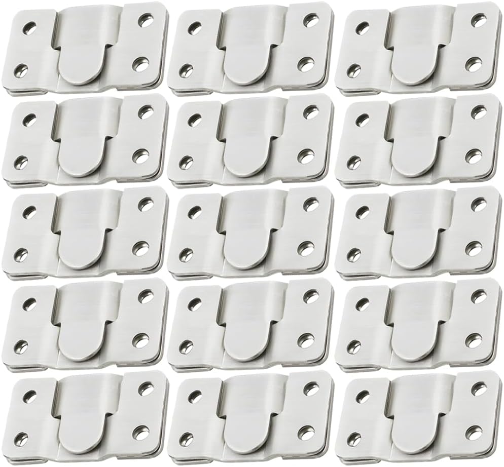 Wolfride 30pcs Flush Mount Brackets Flush Mount Frame Picture Hangers Interlocking Hanger Bracket Wall Mount Hardware