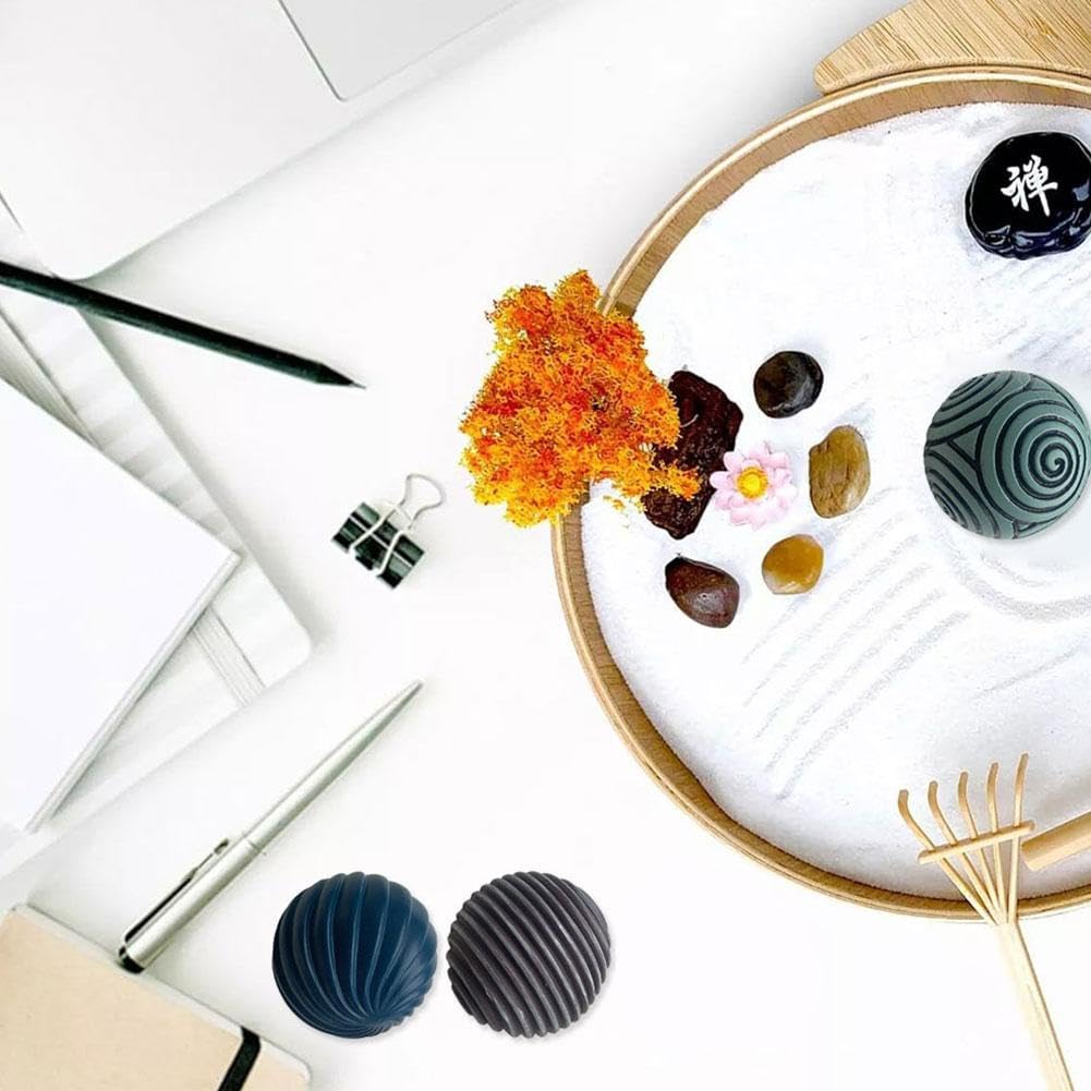 Mini Zen ogród na biurko, japoński zen ogrodowy zestaw na biurko, mini zen wystrój akcesoria biurowe, dekoracja biurowa, dekoracja pokoju, medytacja, taca do terapii (A)