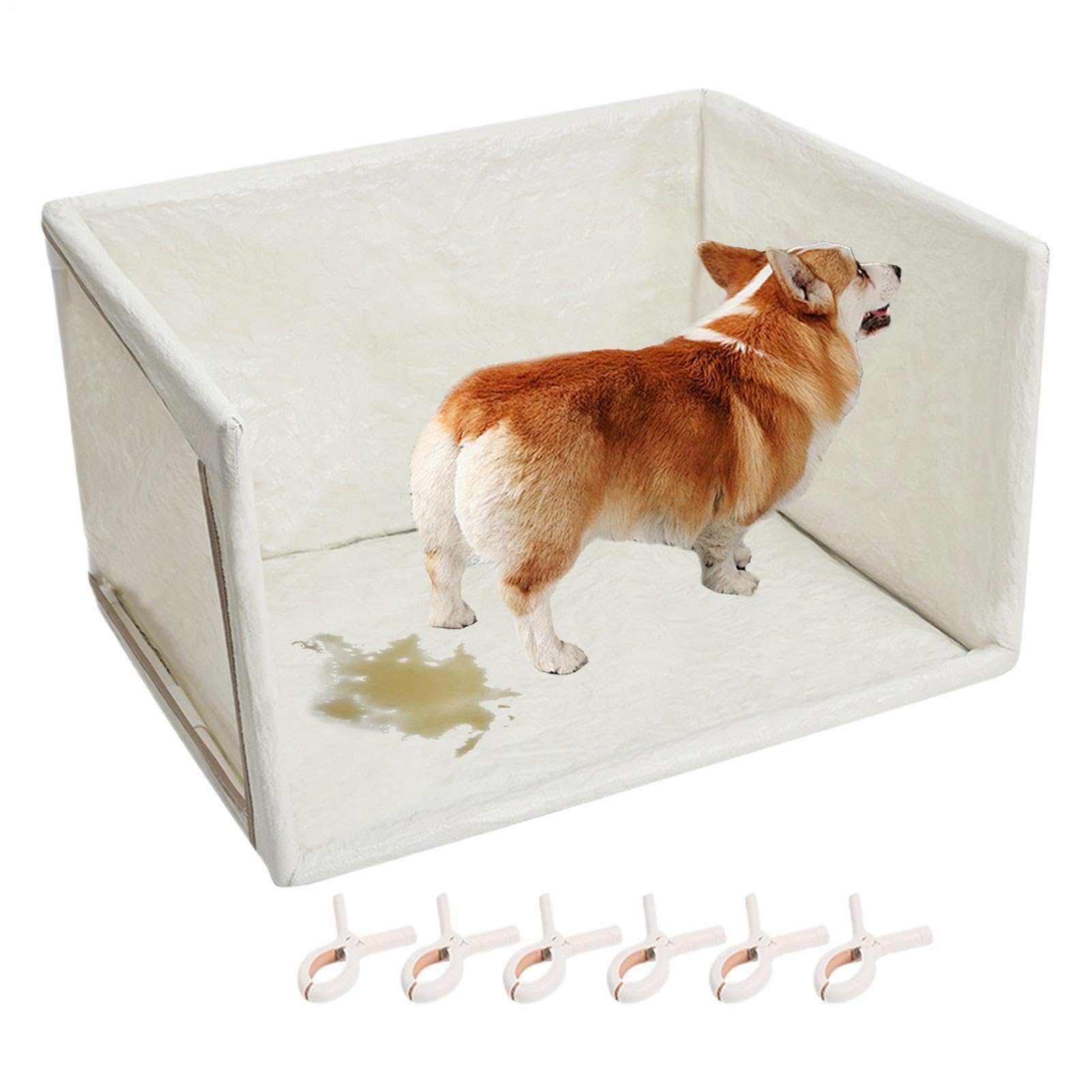 Bandeja Sanitaria Para Perros Interior Paredes Altas Impermeables Para | Estación para Hacer Pis en Interiores Para Apartamento Balcón Sala De Estar Pequeño Mediano
