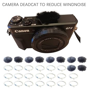 ミサキ　Canon 24mm Amazon.com: Camera Mic Wind Muff For Canon G7X Mark II Dead