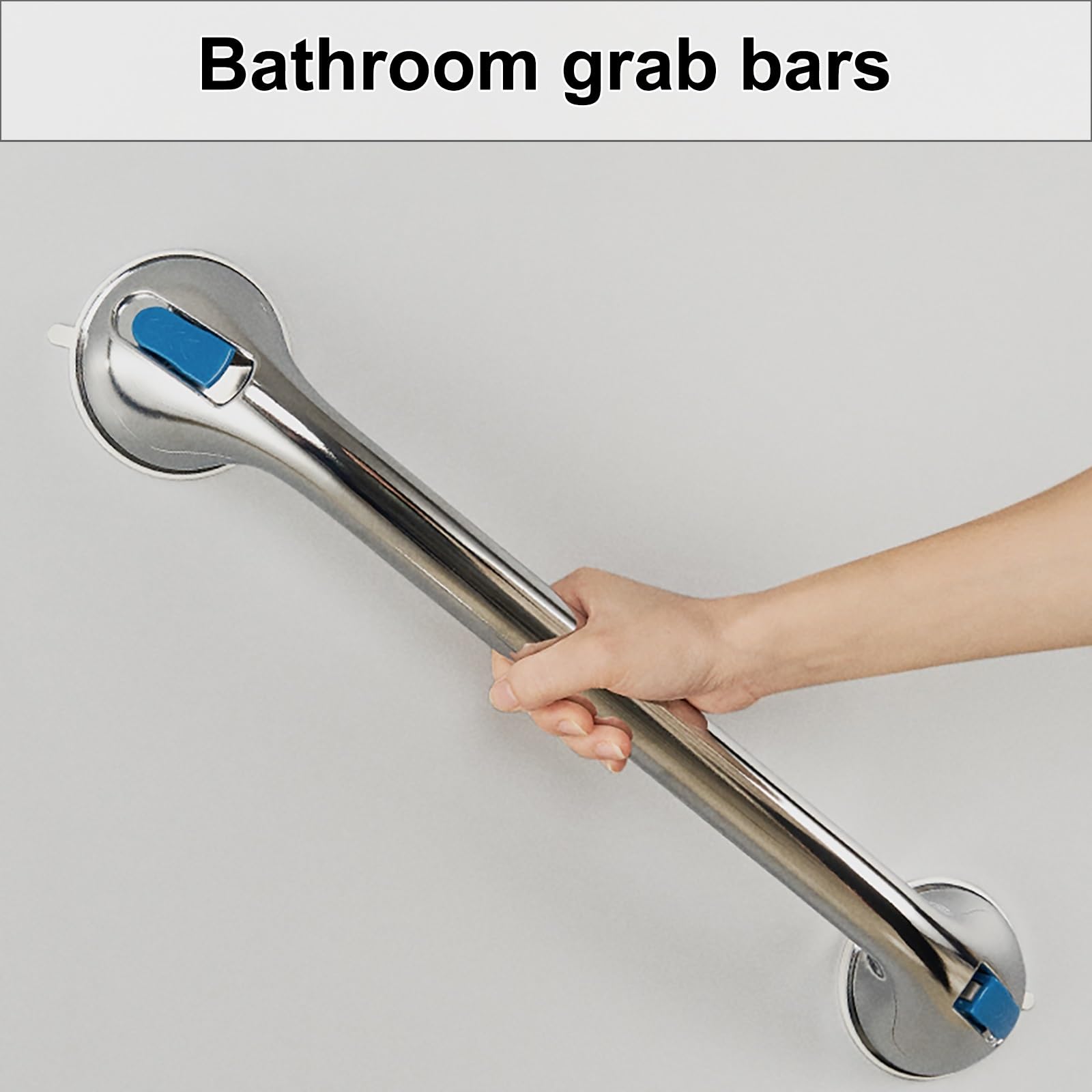 Barra de Apoyo para Ducha, Barra de Apoyo para Ducha con Ventosa Fuerte para bañeras y duchas, asideros de Seguridad para baño, Accesorios para Dispositivos de Asistencia para discapacitados.