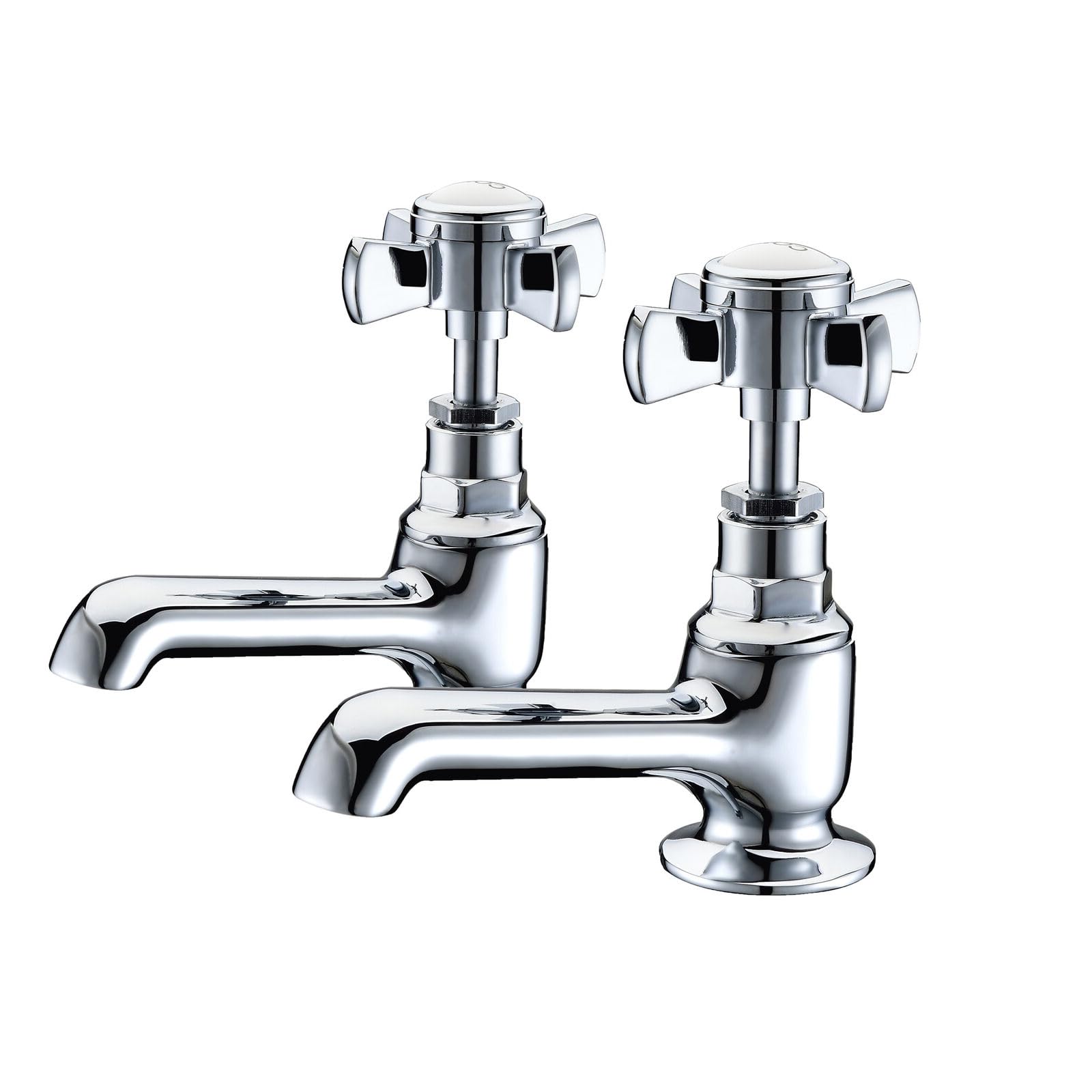 Edwin Hot & Cold Traditional Twin Bath Taps