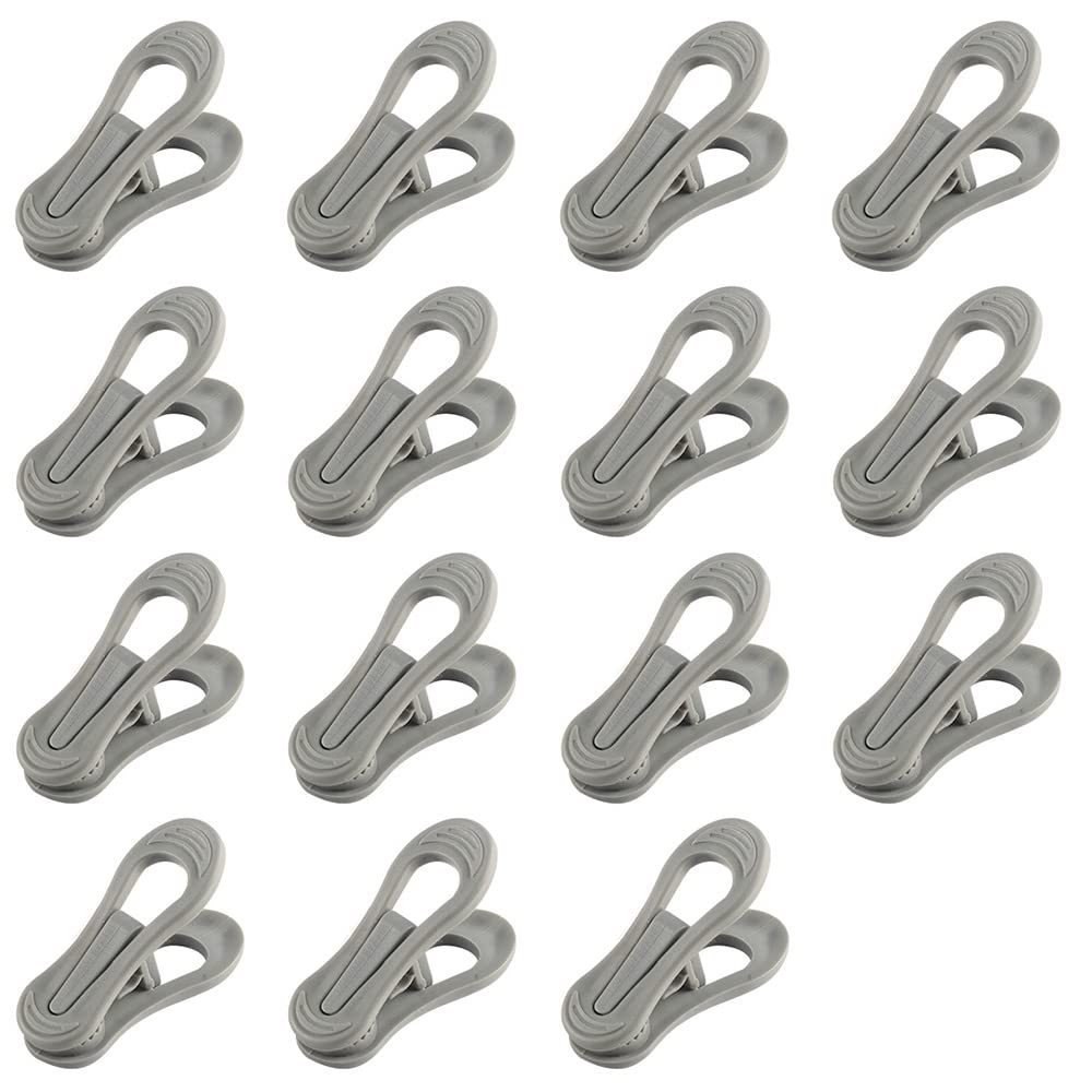 Luoyanye 15 Pcs Soft Grip Plastic Clothes Pegs for Indoor/Outdoor Washing Line Laundry Racks