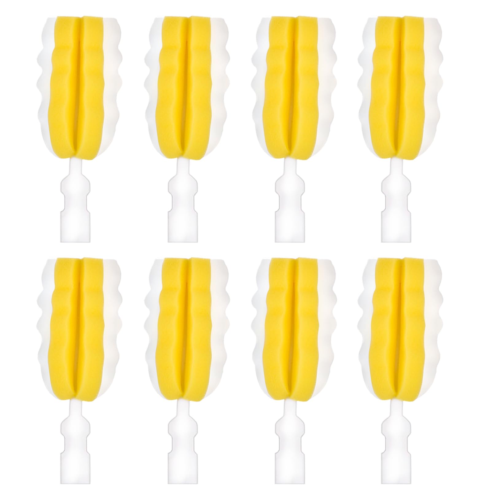 8PCS Bottle Brush Replacement Sponge Heads Environmental Protection Cup Cleaner Brush Sponge Replacement Heads Suitable for INVODA Sponge Bottle Brushes (8 Brush Heads)