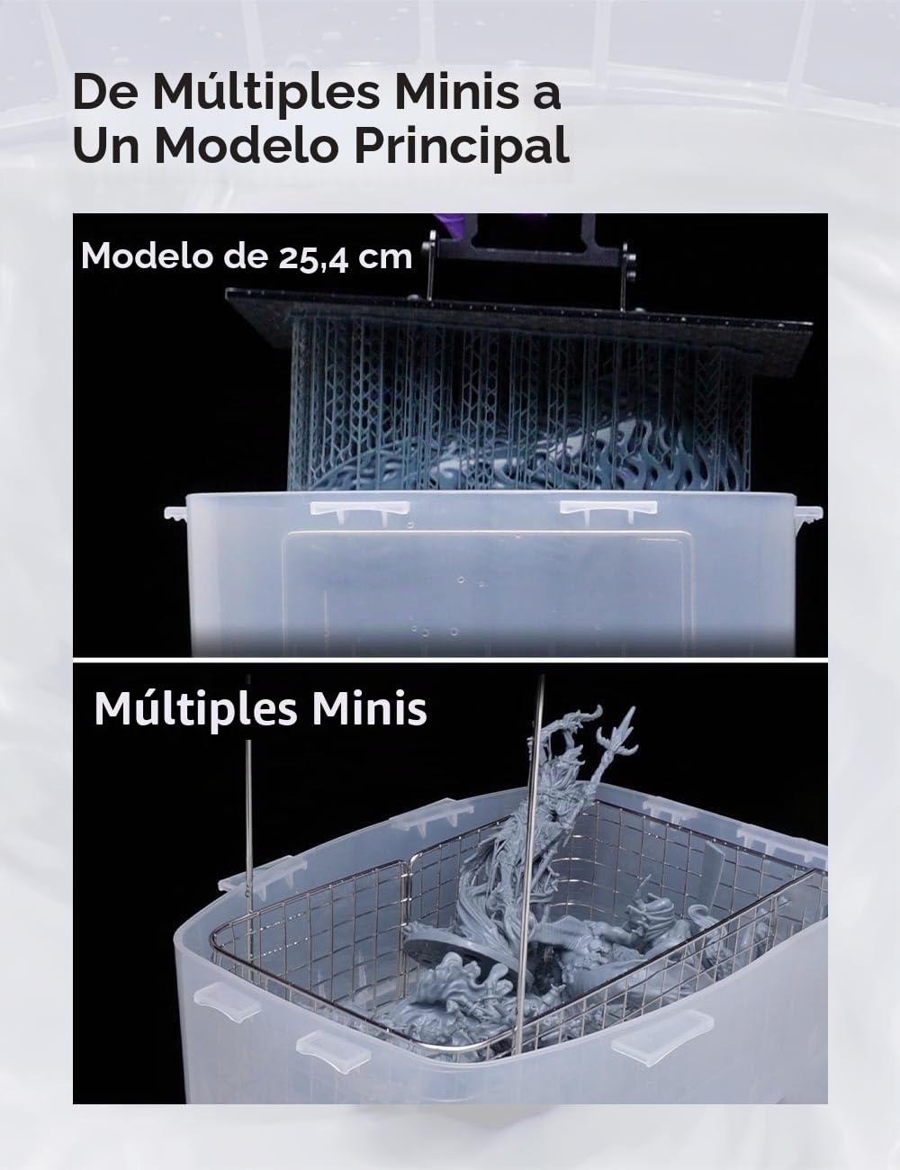 Phrozen Wash & Cure Kit | Estación Completa 2-en-1 de Limpieza y Curado | para Resina 3D con Capacidad de 8L y Lámpara UV