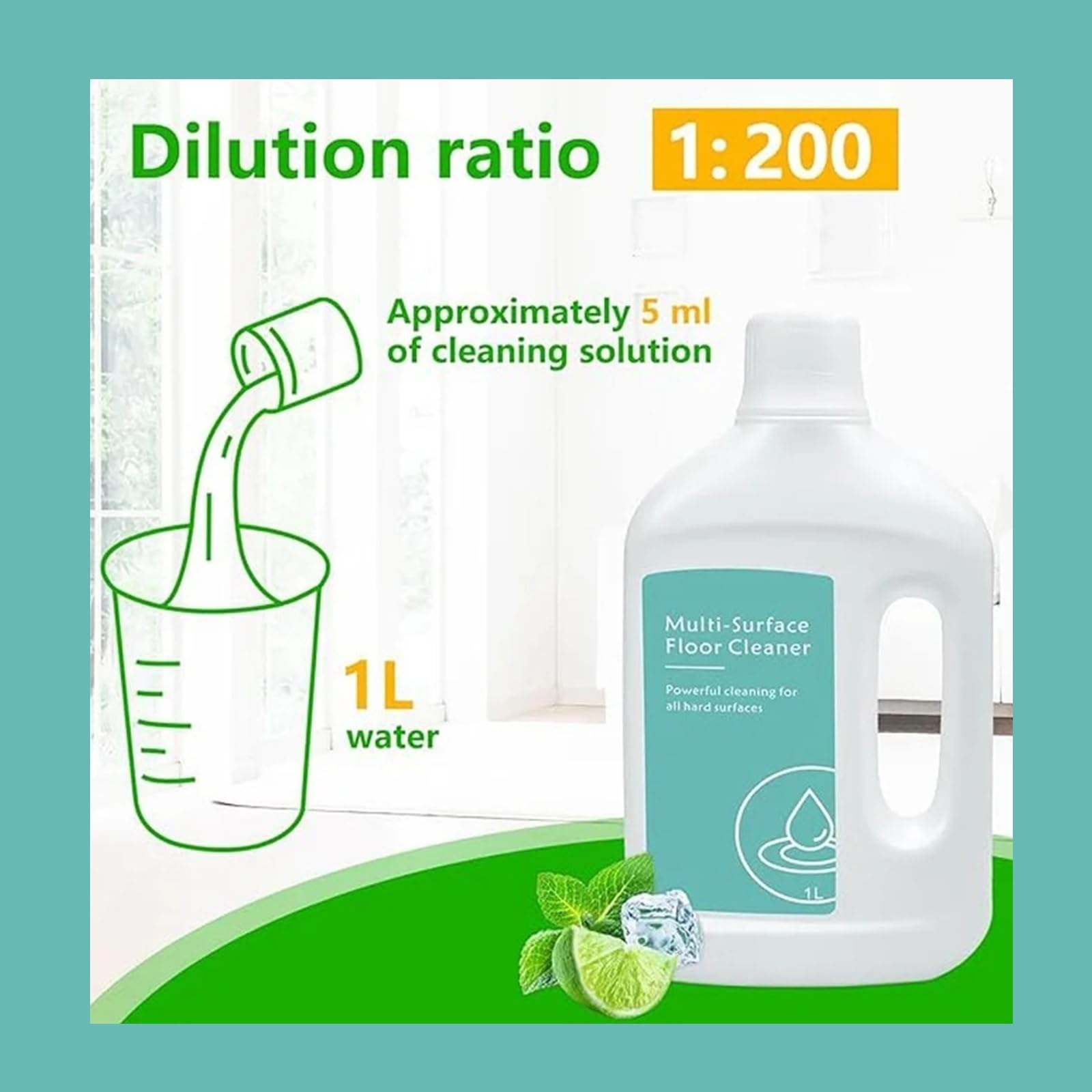 Detergente Pavimenti da 1000 ml, Compatibile con Dreame Tutti i Modelli