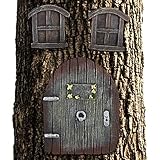 puertas magicas de hadas Resistente: la puerta y las ventanas están hechas de resina sintética y resisten perfectamente la intemperie y las heladas