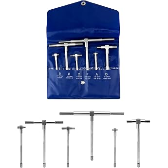 QWORK Telescopic Gauges 8 mm - 150 mm Inner Diameter Adjustable 6 Pieces/Set
