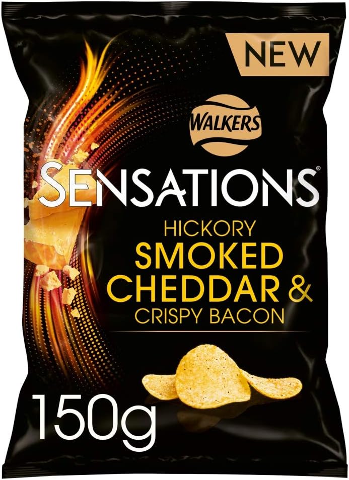 Walkers Sensations Hickory Smoked Cheddar and Bacon Sharing Crisps