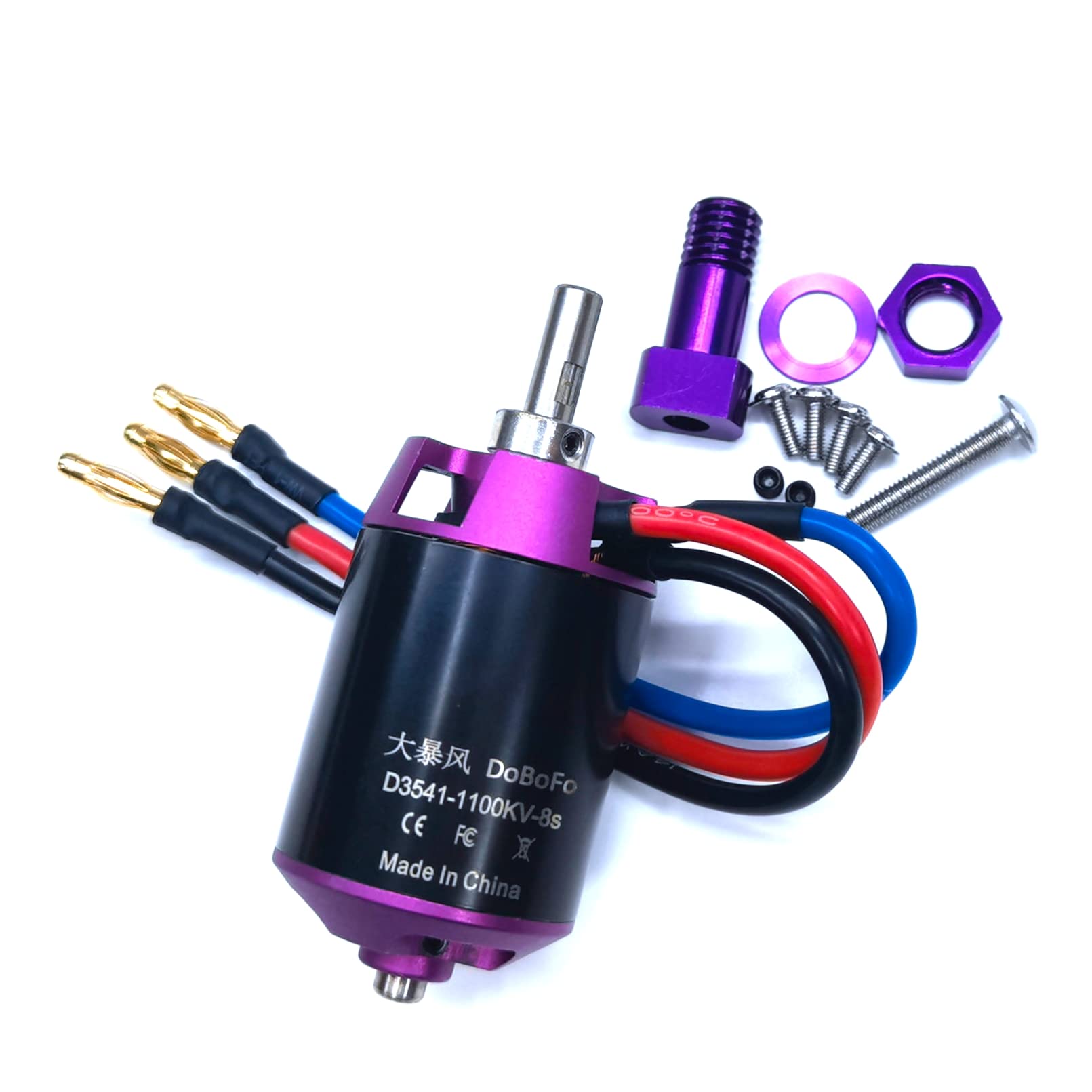 DoBoFo Brushless Motor 8S 1100KV 33.6V for EDF 90mm 12 Blades Electric Ducted Fan, High Speed Motor 36960RPM, Hobby Jet Engine RC Car Engine Parts, Remote Control Model Replacement Airplane Parts Diy