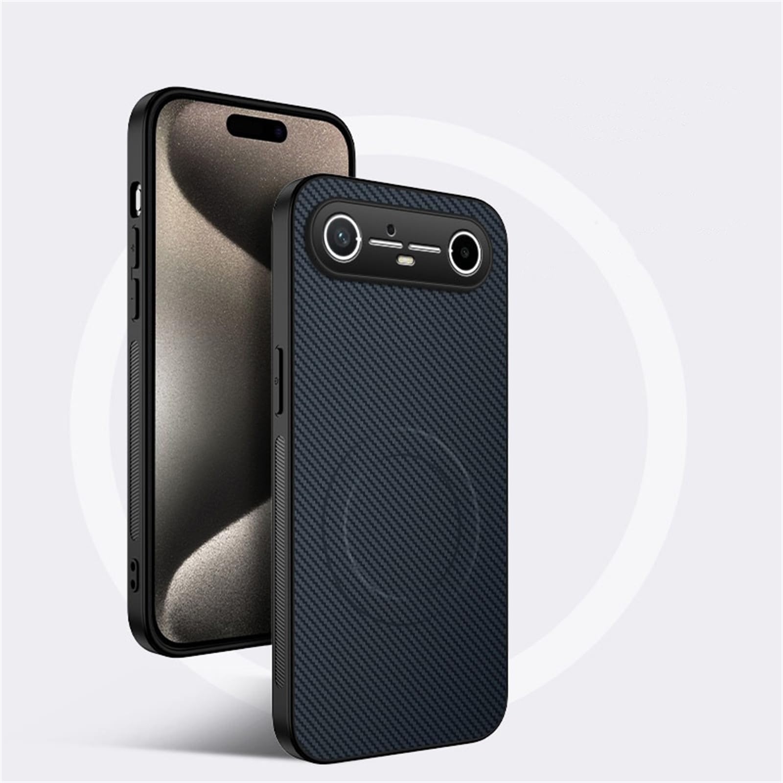 Fegishilly Carbon Fiber Magnetic Case Compatible with Tecno Pova