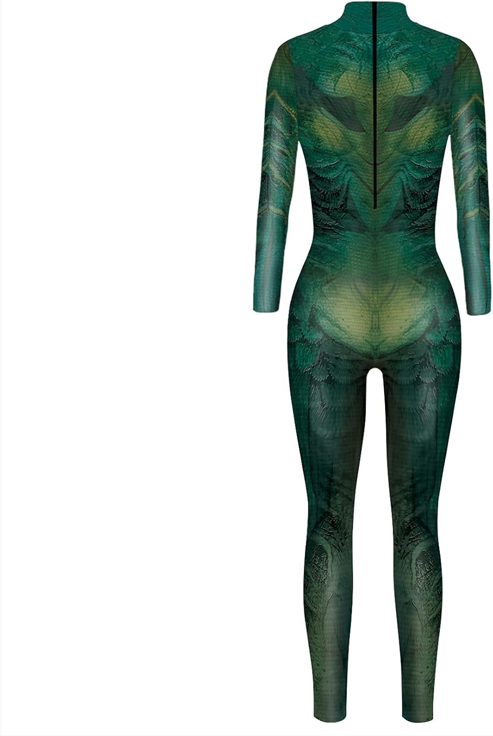 Lu's Chic Women's Halloween Costume Long Sleeve Bodysuit Cosplay Jumpsuit Scary Outfit Adult