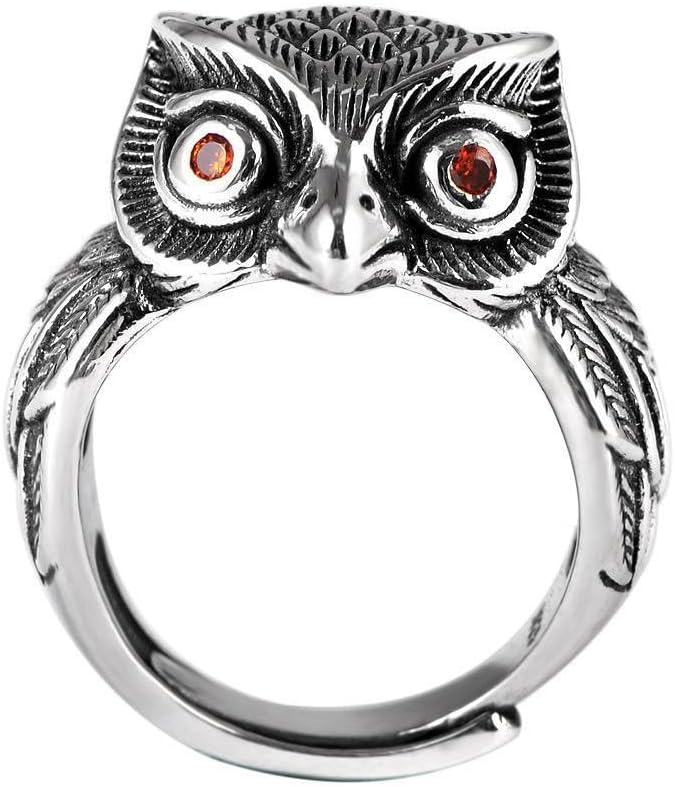 Thai Silver Statement Rings Biker Punk Retro Adjustable Rings for Men Women Expandable Handmade Craftsman Chunky Brass Rings Hip Hop Personalized Animal Lucky Fashion Vintage Jewelry Gift
