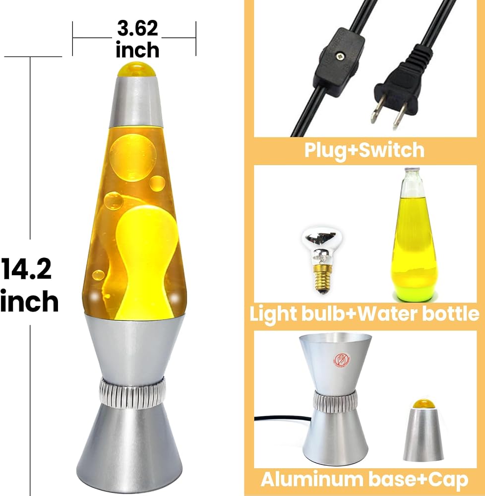 Motion Lamp, 15-Inch Liquid Lamps for Adults Bedroom Desktop Table Night Light Motion Lights Home Office Lighting Decor（U.S. Plugs