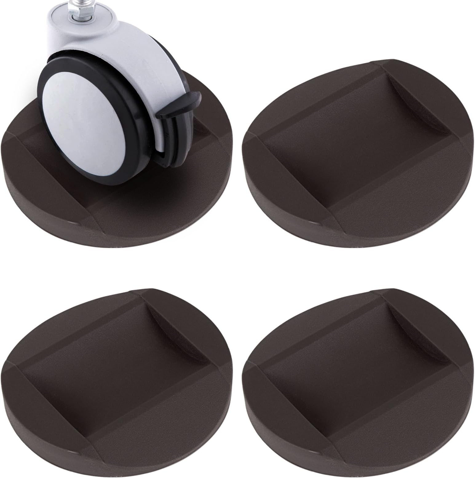 iPrimio Brown Bed Wheel Stoppers 6 Pack of Universal Bed