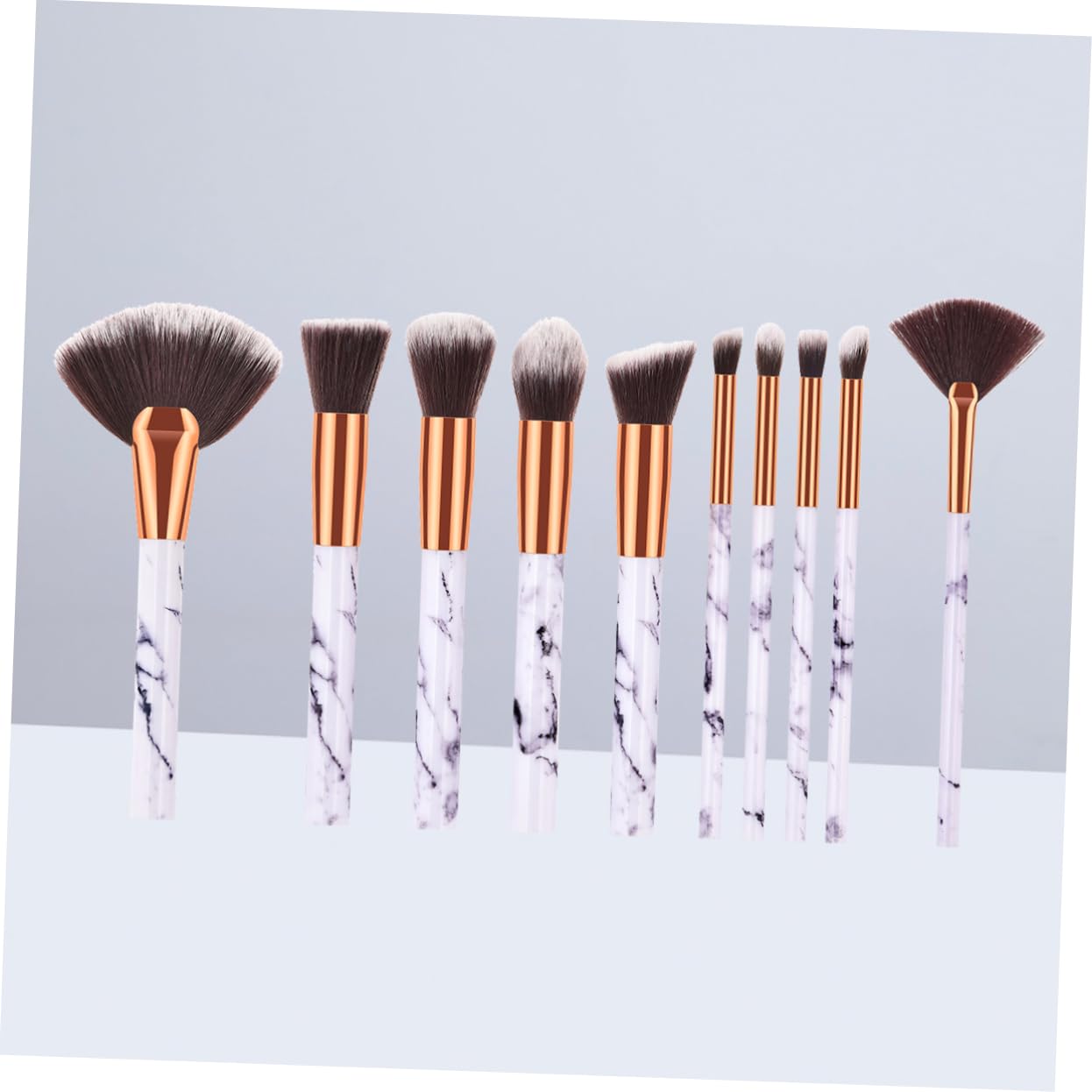 Housoutil 30stücke Teiliges Makeup Pinselset Mit Marmor- Nylonhaaren Für Gleichmäßige Anwendung Für Frauen Und Mädchen Für Tägliches Und Professionelles Make-up