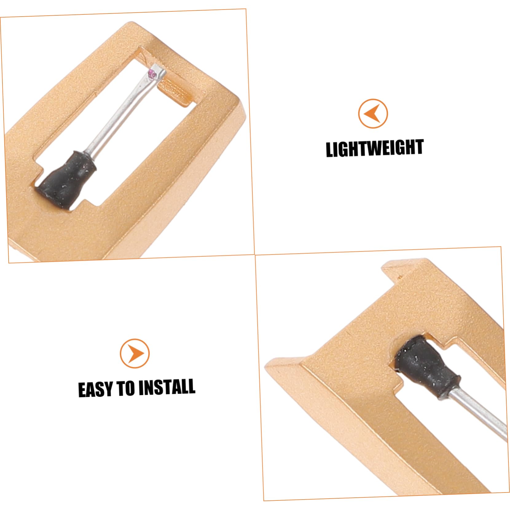 FUNOMOCYA Replacement Record Player Needles 2pcs Fit Stylus for Turntable Metal Needle for Excellent Sound