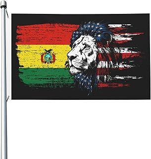 Double sided lion america flag bolivian flag banner 3x5 feet indoor outdoor banners bedroom yard party decoration 3x5 ft garden flag