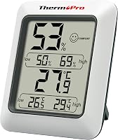 ThermoPro TP50 Digitális Hőmérő és Páratartalom Mérő - Szobai Hőmérséklet Monitor Komfort Zóna Jelzéssel, Mágneses Tartóval, Asztali Állvánn 1