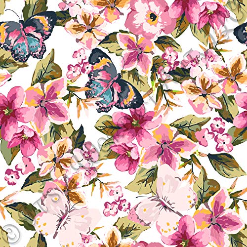 18 x 12 Floral HTV 270 Flowers Printed Heat Transfer Vinyl Craft Pattern Sheet