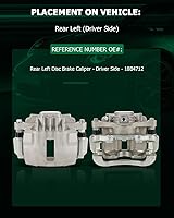 Vista 6 de SCITOO Pinza de freno trasera izquierda con soporte 18B4712 compatible con Chevy Blazer 98-05 para Chevy S10 98-04 para GMC Jimmy 98-05 para GMC