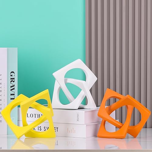 Miniatura 7 de Escultura geométrica moderna, decoración de estatua de nudo dorado, centro de mesa dorado para el hogar jax decorativo, escultura y figuras