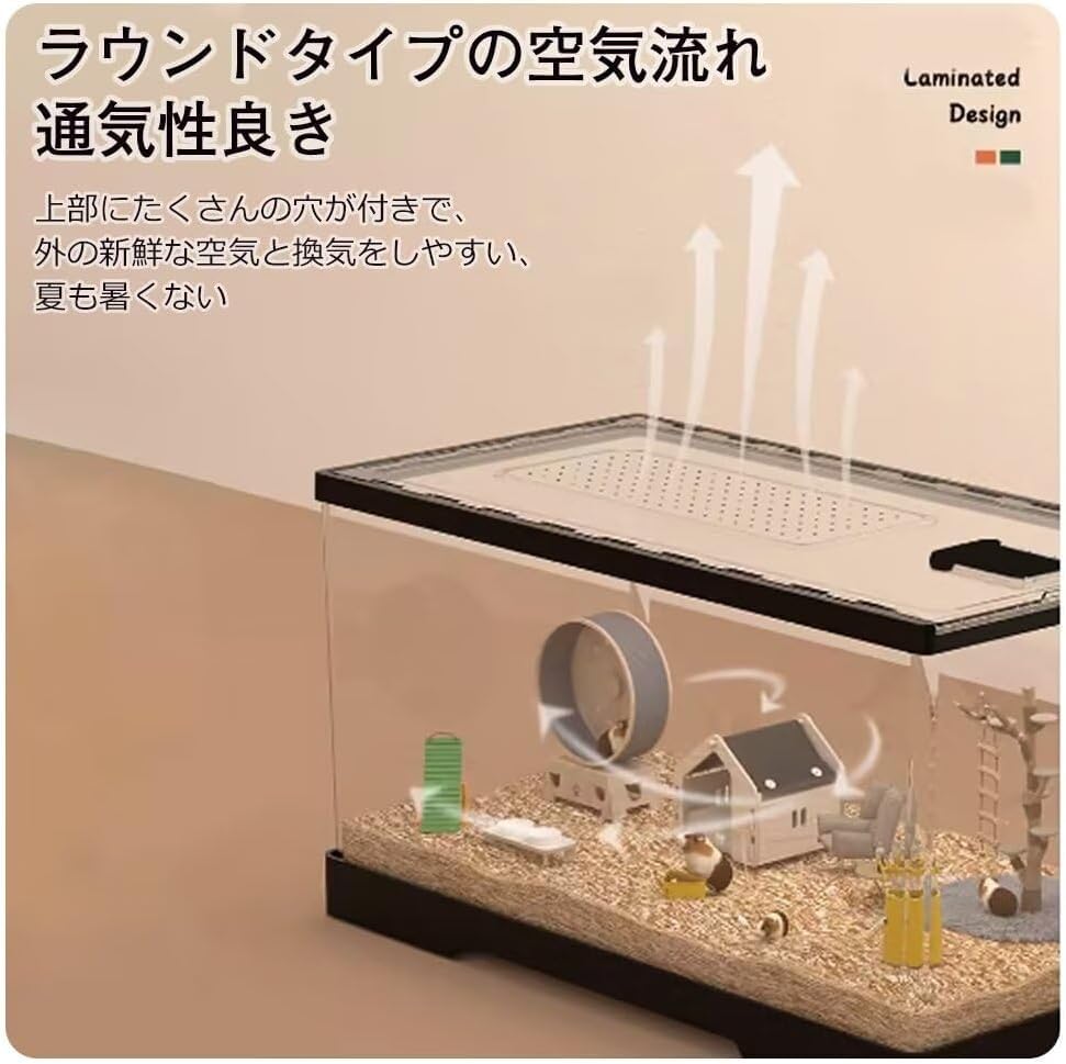 Amazon | Jiza ハムスターケージ 小動物用 透明 アクリル製 通気性 DIY