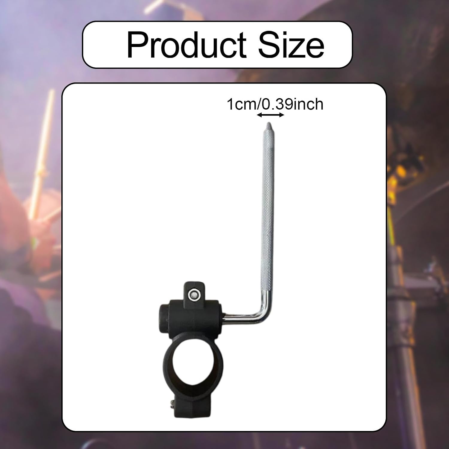 Electronic Drum Pad Tom Holder L Rod Percussion Mounting Hardware for Music Studio Stage Performance