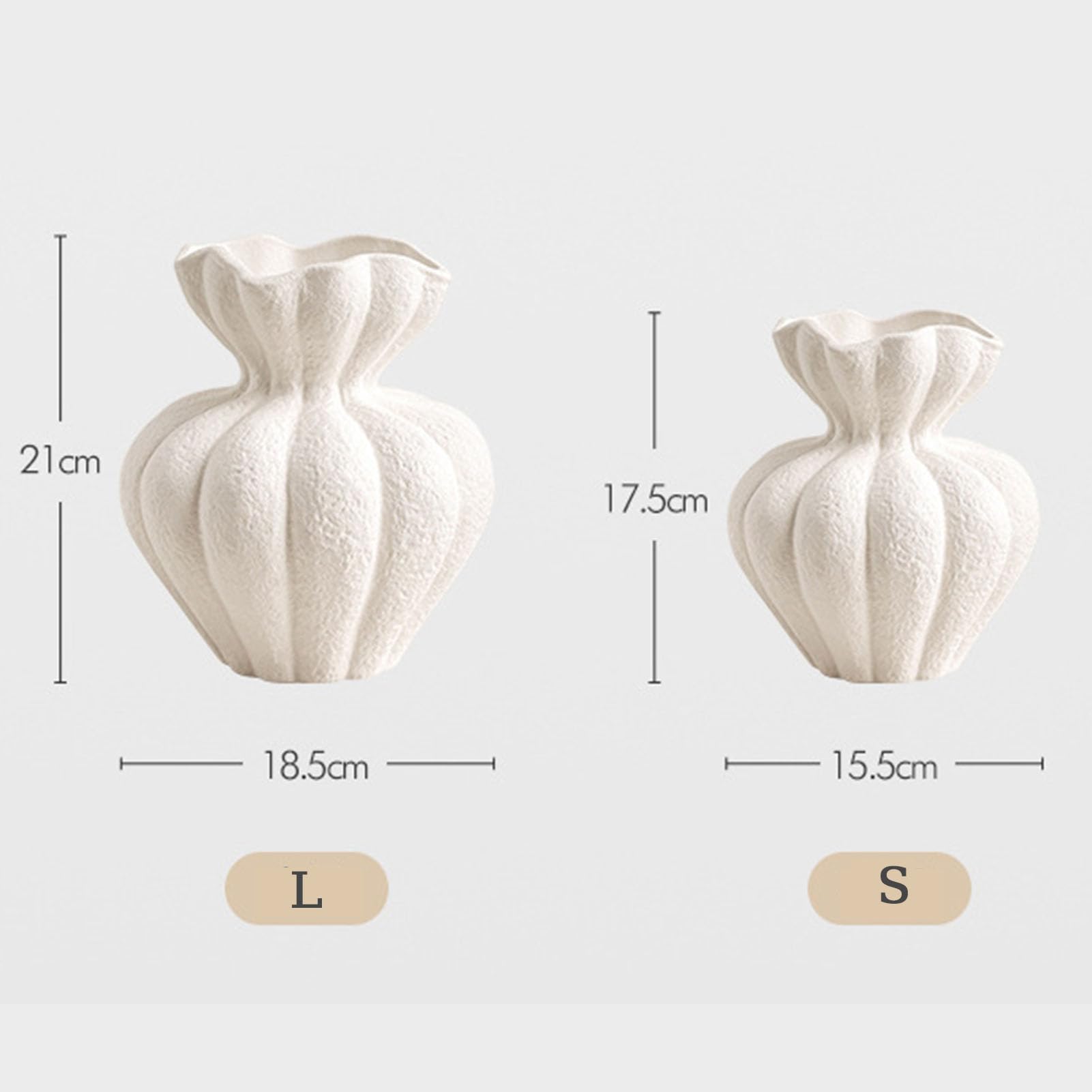 Rustykalny wazon z terakoty Vintage ceramiczny wazon na kwiaty Minimalistyczna ozdoba na biurko Boho w stylu Wabi-Sabi do domu, salonu, stołu jadalnego, domu wiejskiego, wystroju,S