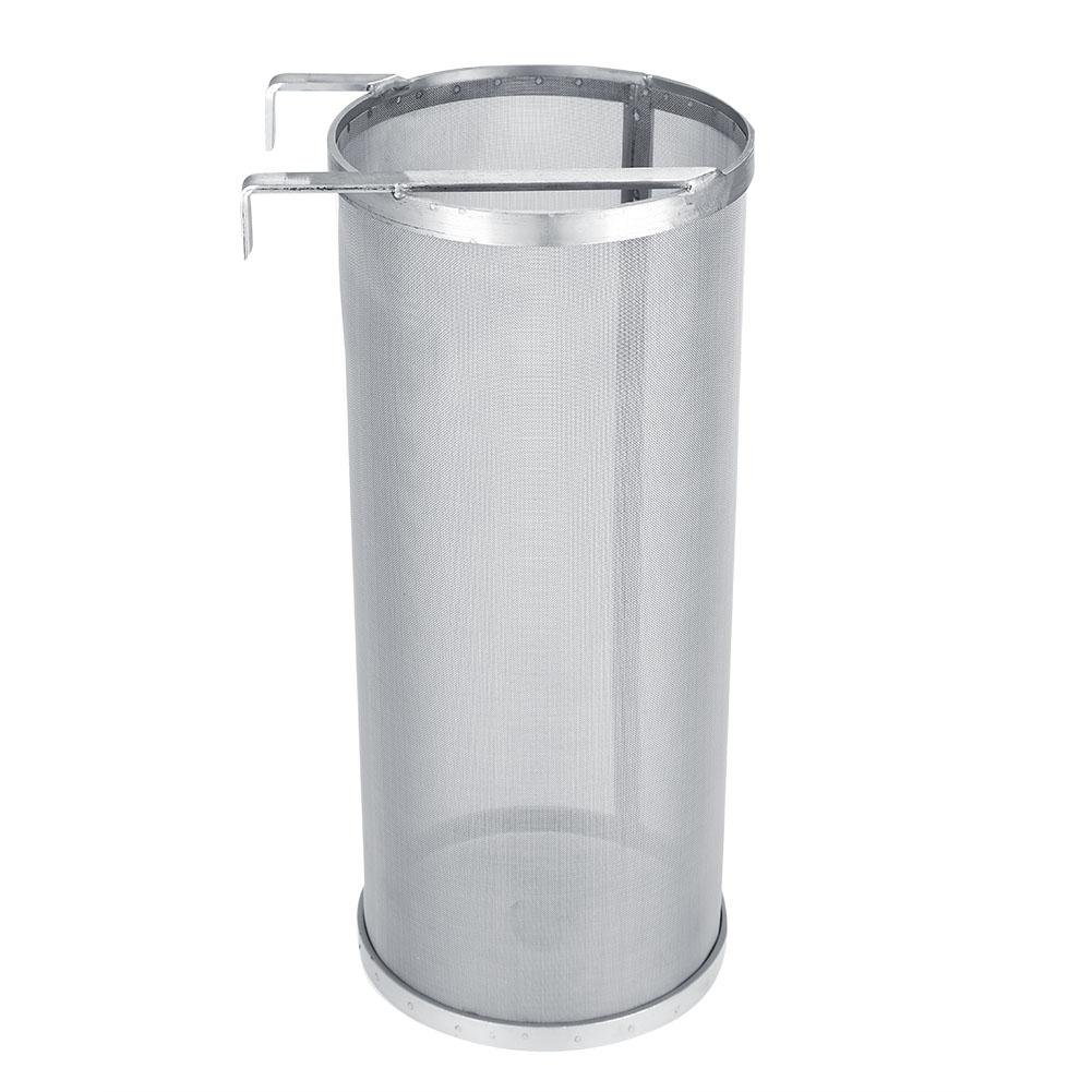 Yosoo Filtro Home Brew Luppolo Brew Birra Filtro Vino filtrazione Filtro Rete in Acciaio Inox con Manici Gancio per Vino Birra 15,5 x 35,1 cm