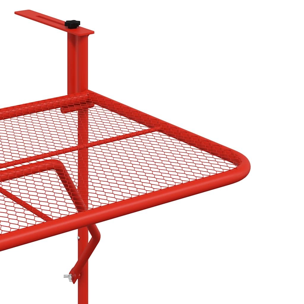 Tavolo pieghevole da balcone in acciaio, 60 x 40 cm, tavolino in metallo per terrazza, veranda o ringhiera, salvaspazio come scaffale per attrezzi da giardino o piante in vaso