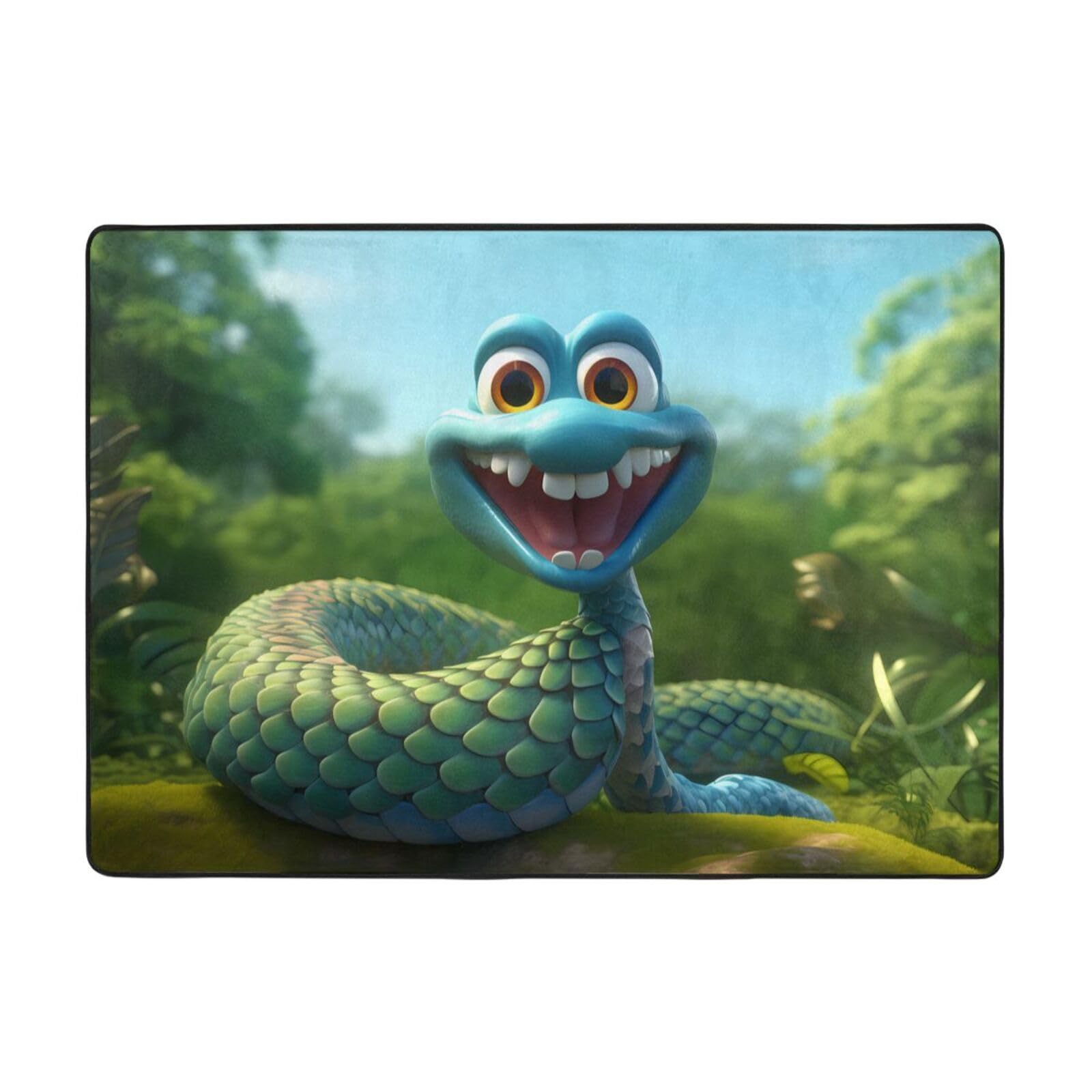 Tapis de sol cobra HYTTER grand tapis de salon doux motif serpent