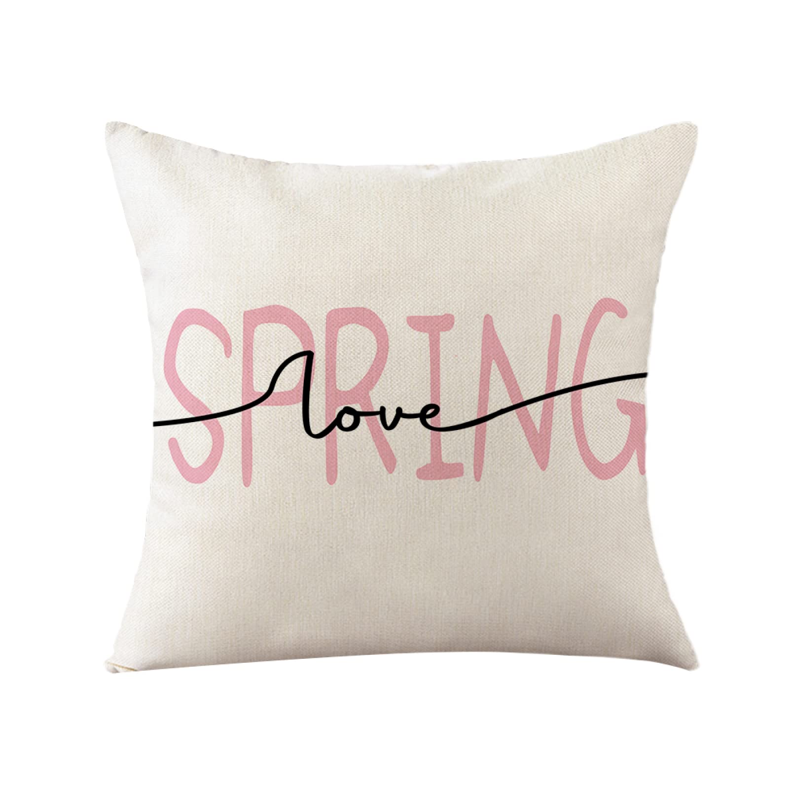 Sofa Fundas Cojines 60x60 Pack de 4 Cuadrado,Funda de Almohada Lino con Cremallera Invisible,Funda de Cojín Decoración para Hogar Sala Cama Jardín Silla Coche-Primavera de Acuarela