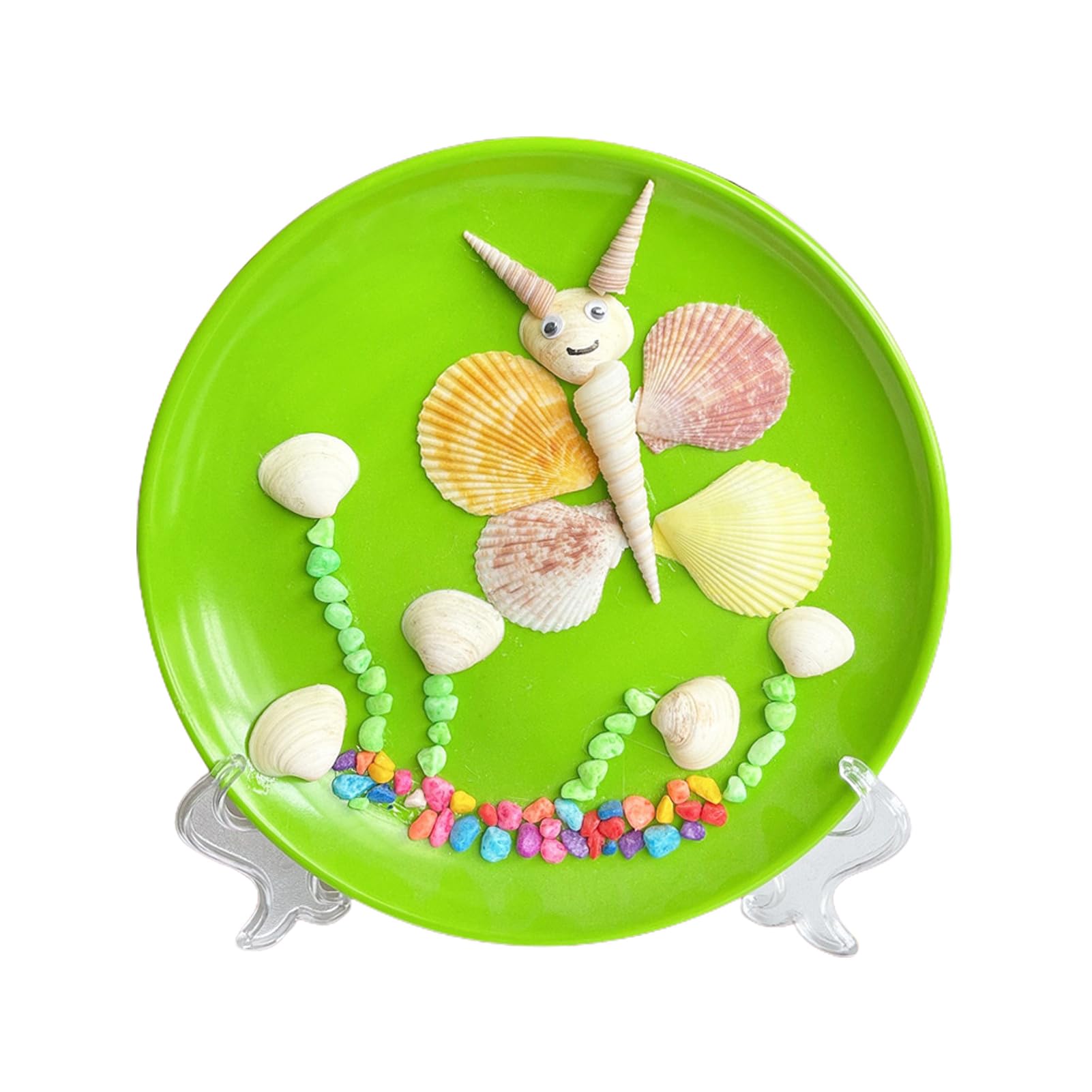 【新品・未使用】ハンドメイド海外製 カラフルな魚と貝殻の皿 新品・未使用】ハンドメイド海外製 カラフルな魚と貝殻の皿