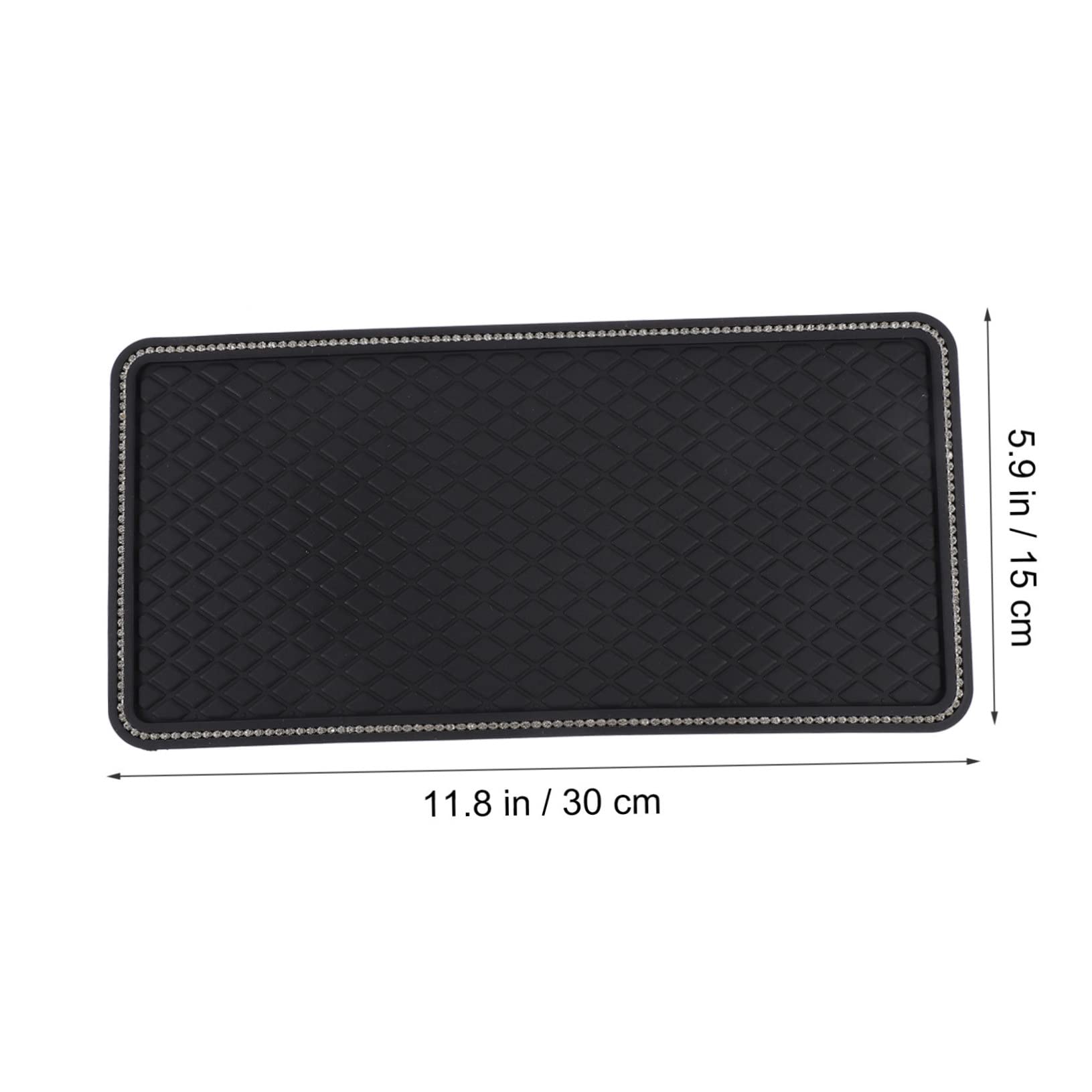 HOLIDYOYO Dashboard Pad Rhinestones Anti-Slip Car Mat for Interior Storage and Phone Holder Stylish Design