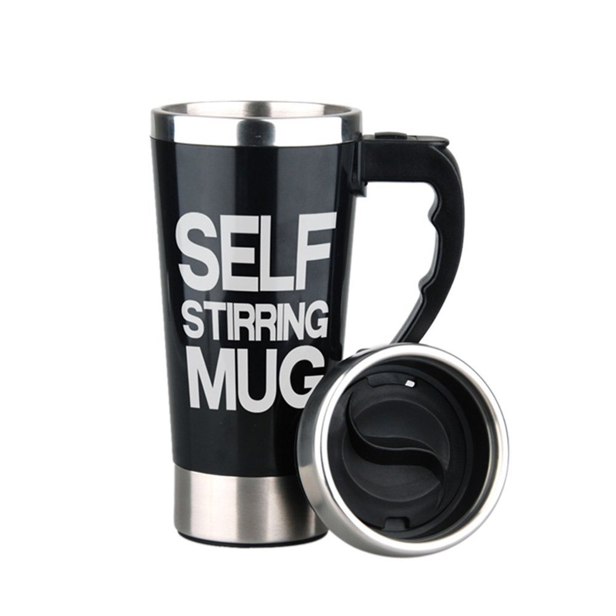 Tasse à Café Automatique Cyrank, Agitation Magnétique, Acier Inoxydable, Voyage, 1 Tasse Tasse à Café Automatique Cyrank, Agitation Magnétique, Acier Inoxydable, Voyage, 1 Tasse
