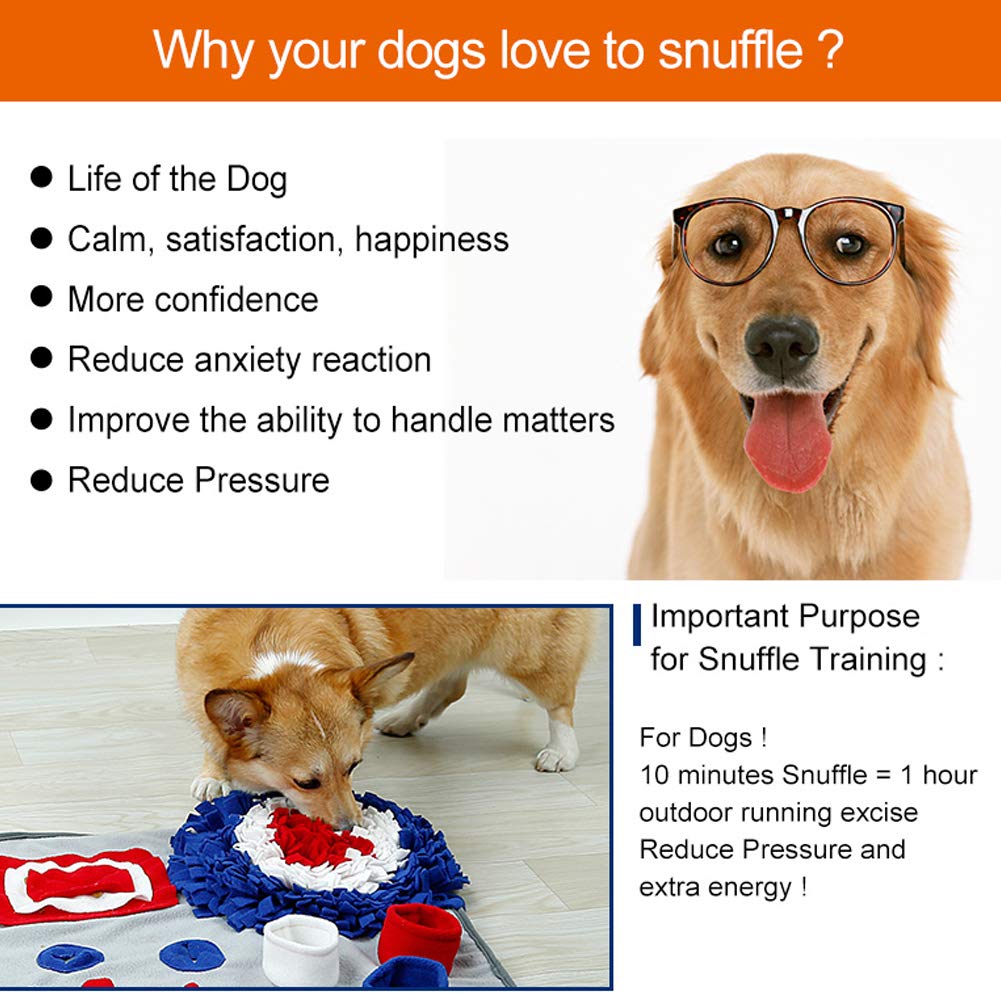 Schnüffelteppich Hund,Waschbar Faltbar Schnüffelrasen, Schadstofffrei Trainingsmatte Futtermatte Schnüffeldecke Für Haustier Hunde Katzen, Interaktive Spieltrainingsdecke Dog Puzzle Toys,C