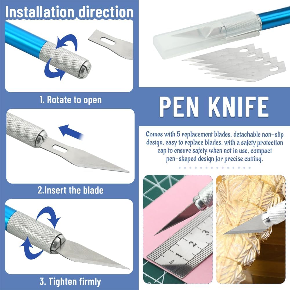 Bigstone 18 PCS Model Tools Kit Hobby Building Tools Craft Set Modeler Basic DIY Tools for Gundam Cars, Airplanes, Buildings, Robots Models Building Repairing and Fixing